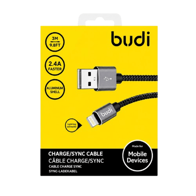 Budi Kabel Lightning 3 m Zwart 3