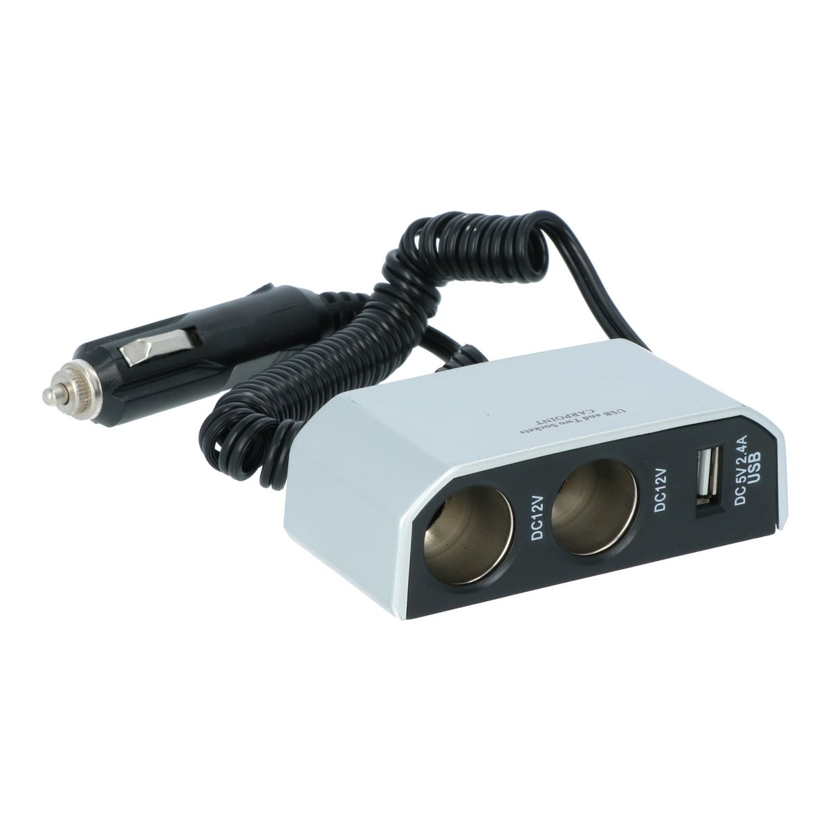 Carpoint 2-Weg Stekkerdoos 2x12v 1xusb 5