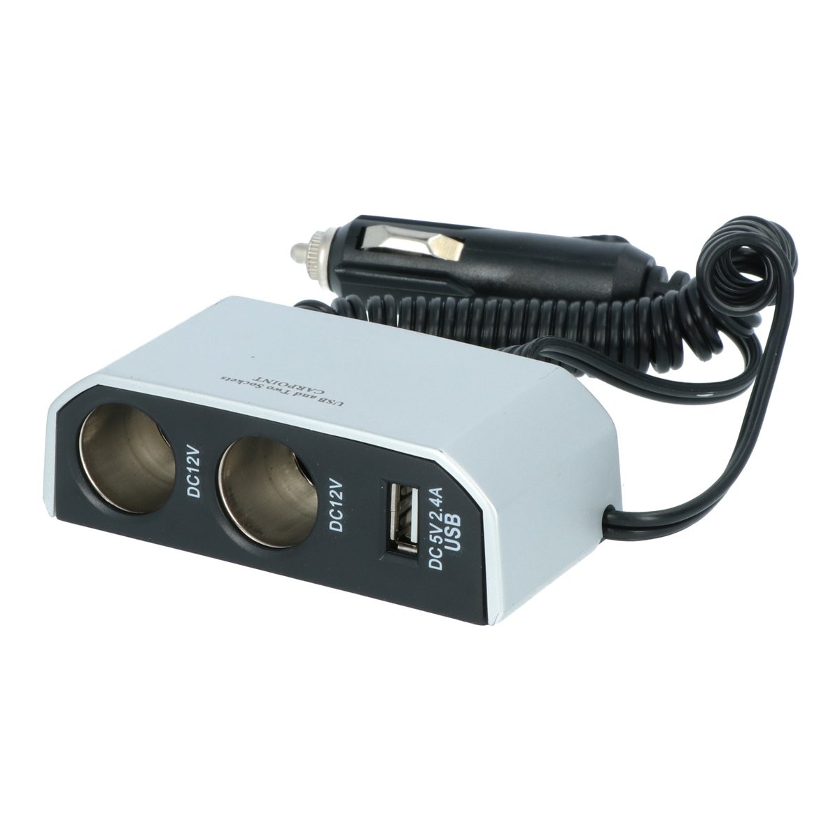 Carpoint 2-Weg Stekkerdoos 2x12v 1xusb 6