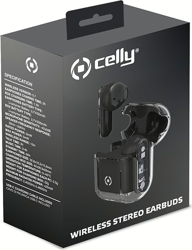 Celly True Wireless Earbuds Summer Black 2