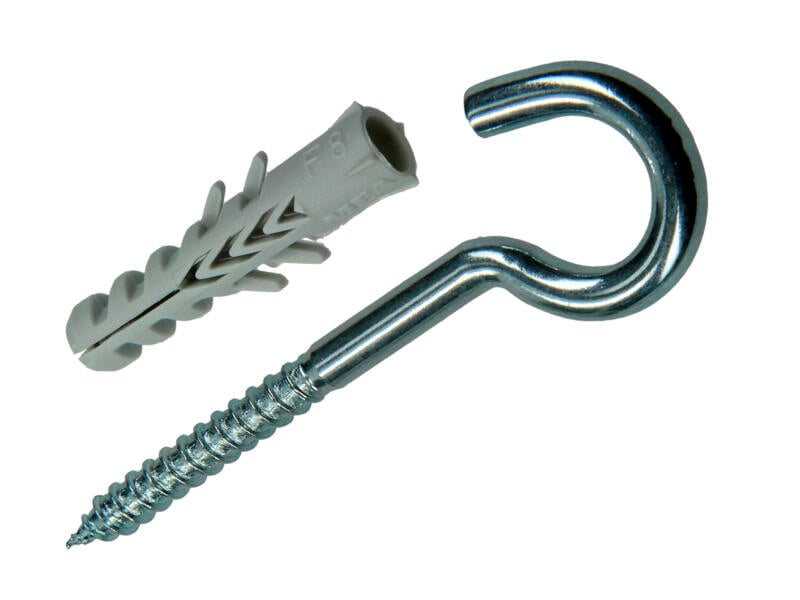 Celo 5 Nylon Pluggen F 8 mm + Schroefhaken 502623