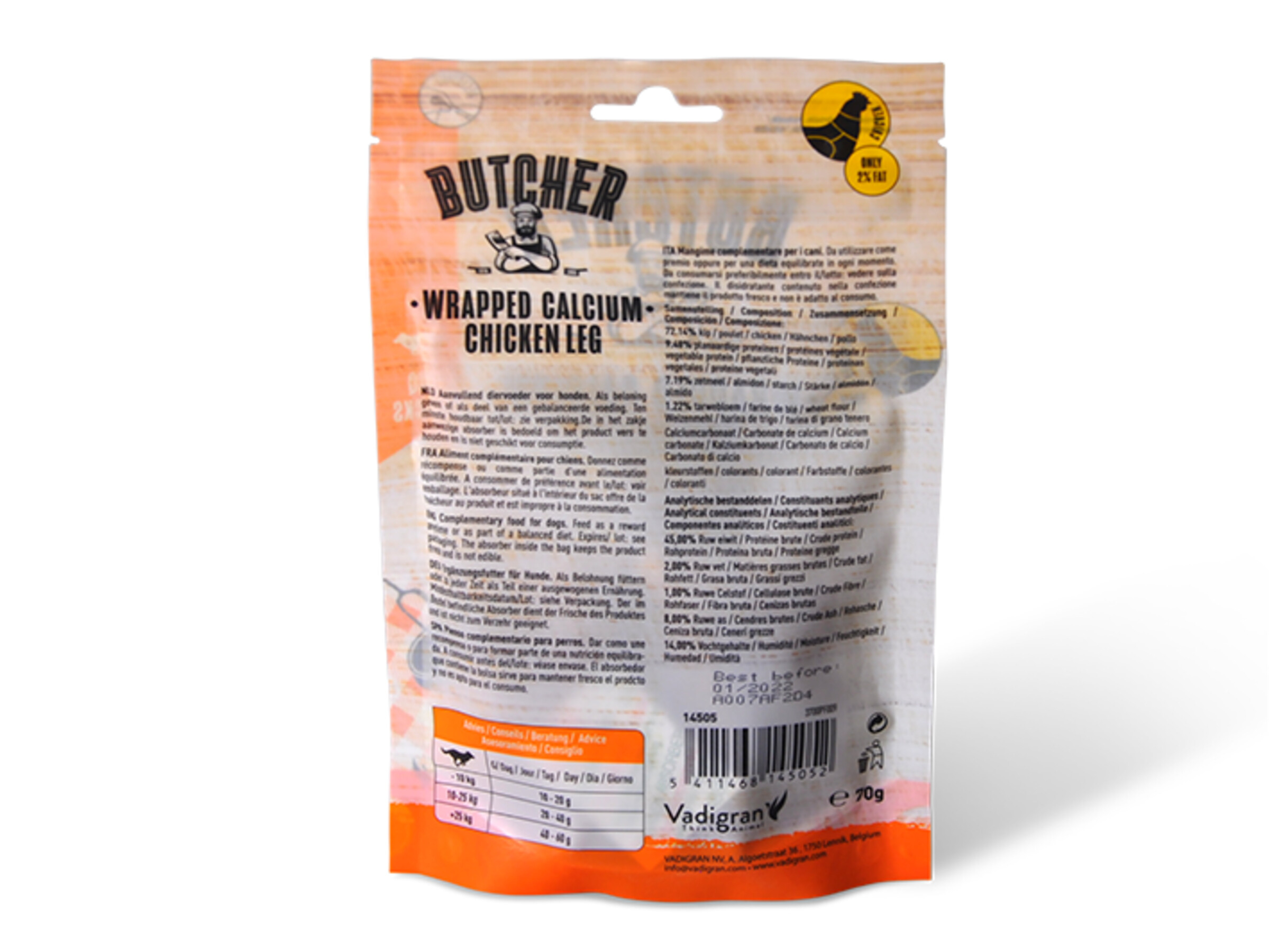 Chicken Wrapped Calcium Chicken Leg 70 g 3