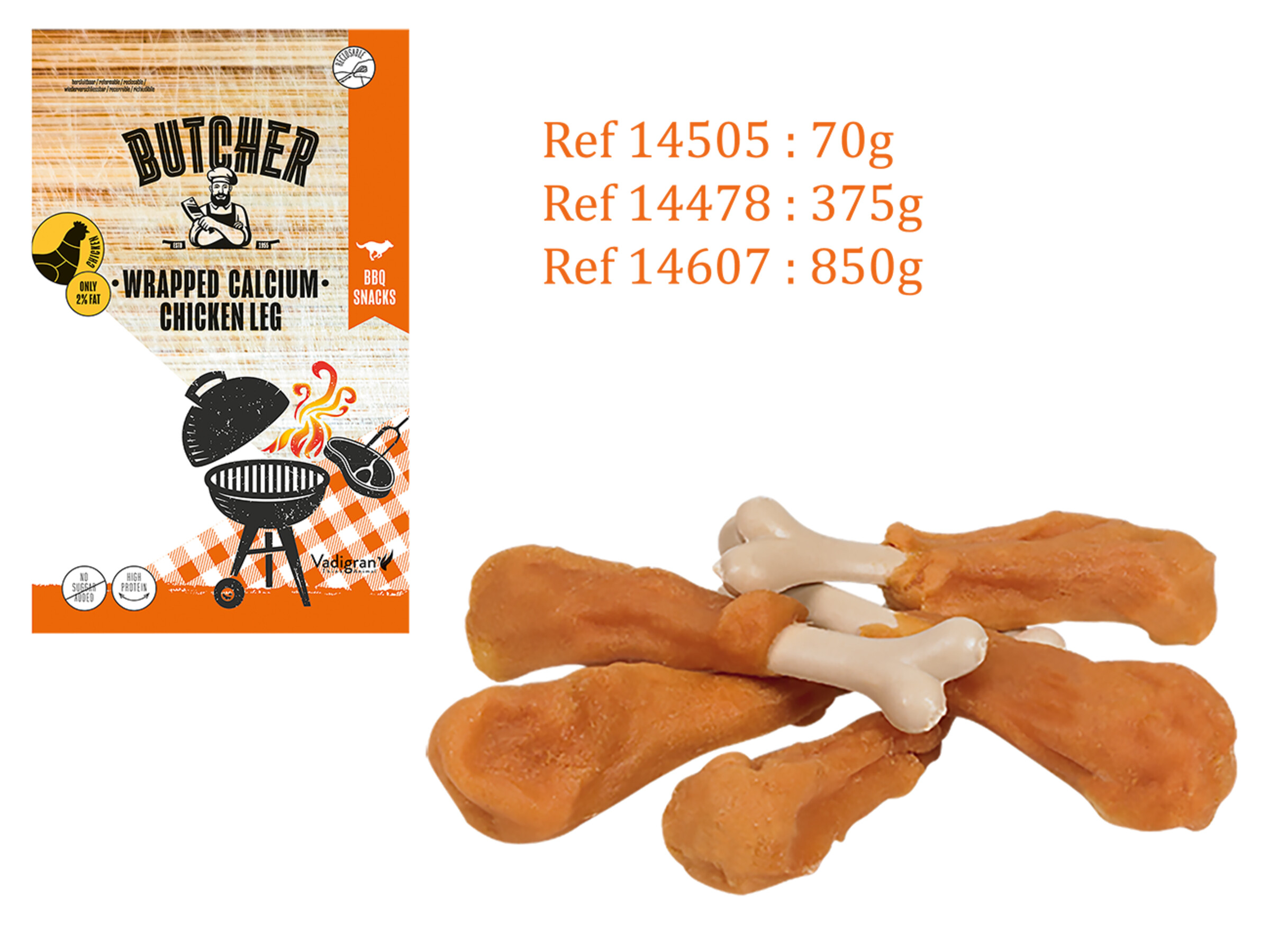 Chicken Wrapped Calcium Chicken Leg 70 g