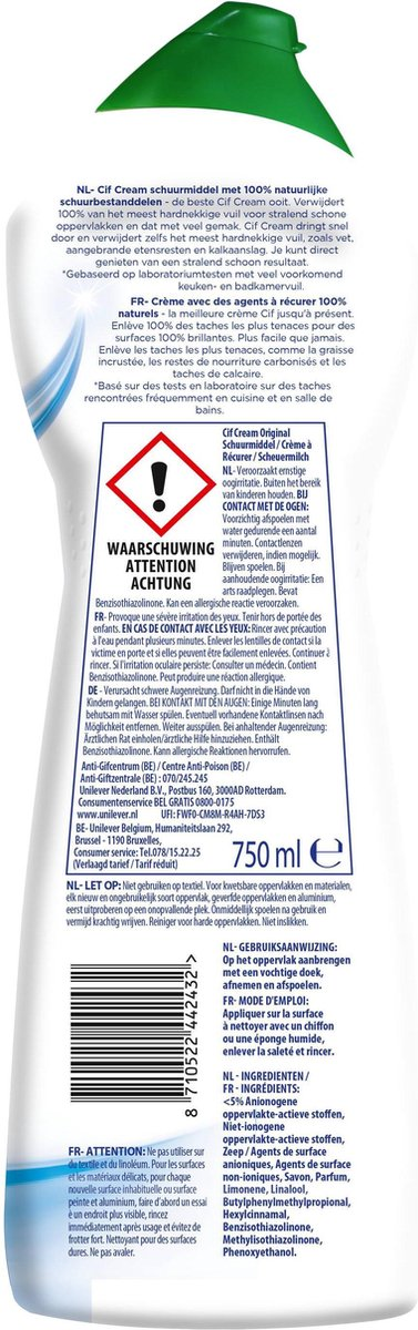 Cif Cream Schuurmiddel 750 ml