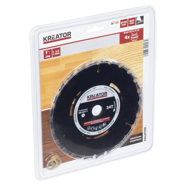 Cirkelzaagblad 185x20x2.0mm 24t