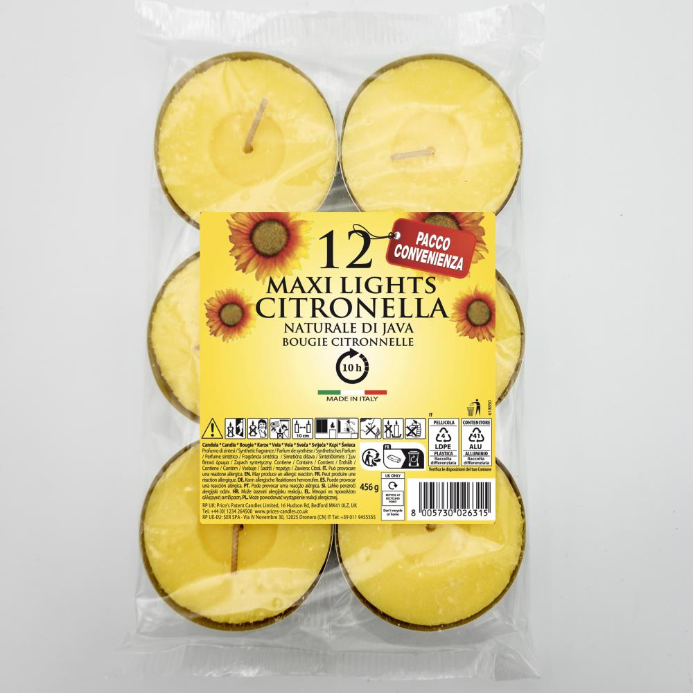 Citronella Mini Wegwerp Kaars 11 cm