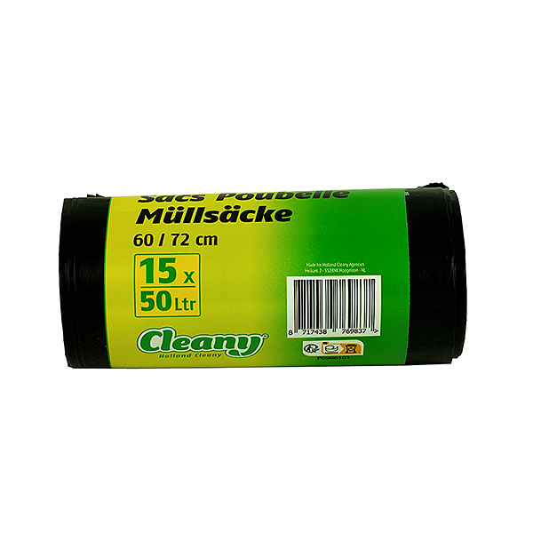 Cleany Vuilniszak 50lt Rol 15st 2