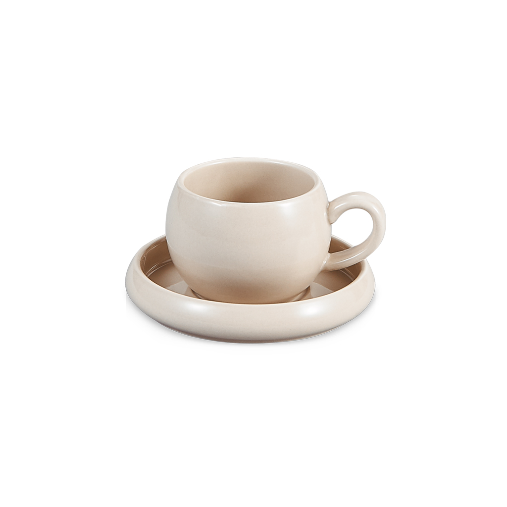 Cosmo Espressokop + Schotel Set 12st Beige 3