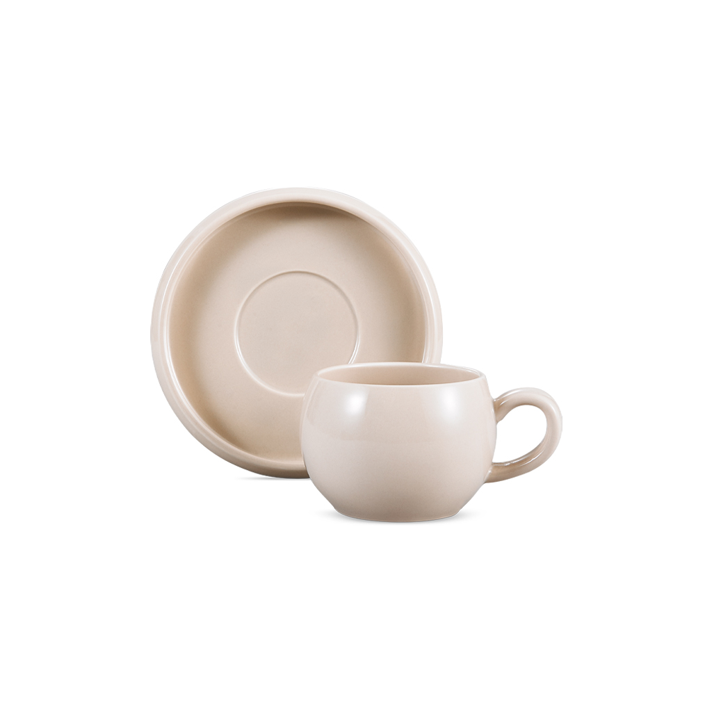 Cosmo Espressokop + Schotel Set 12st Beige