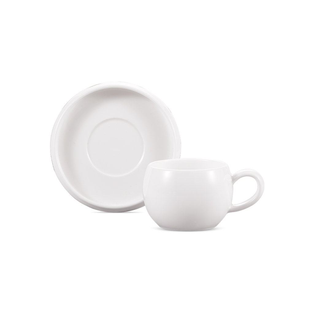 Cosmo Espressokop + Schotel Set 12st Wit