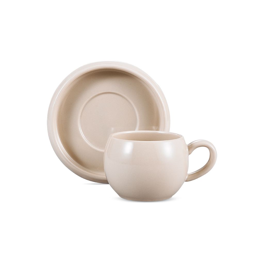 Cosmo Kop + Schotel Set 12st Beige