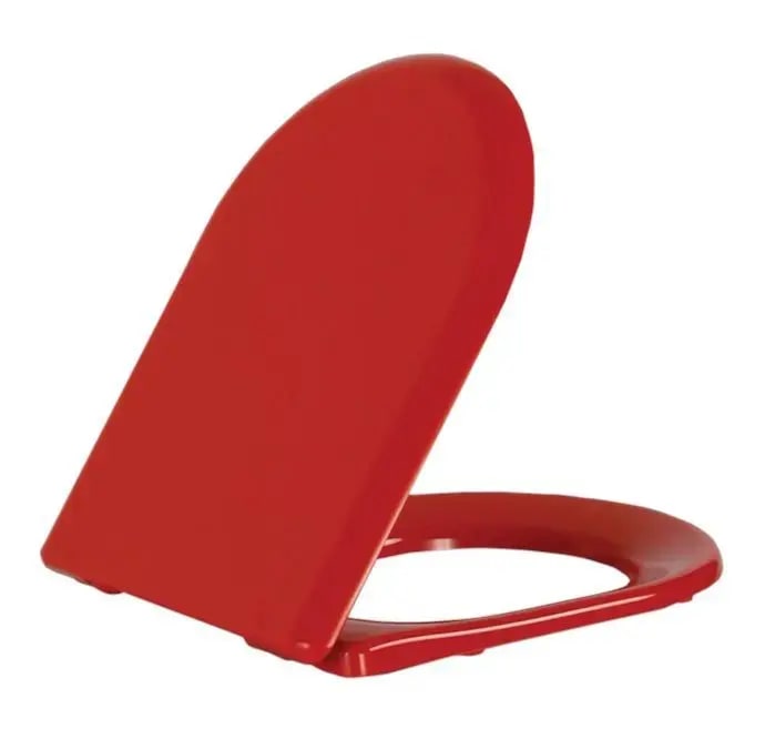 Creavit Amasra Wc-Zitting Rood Softclose Inox Scharnieren