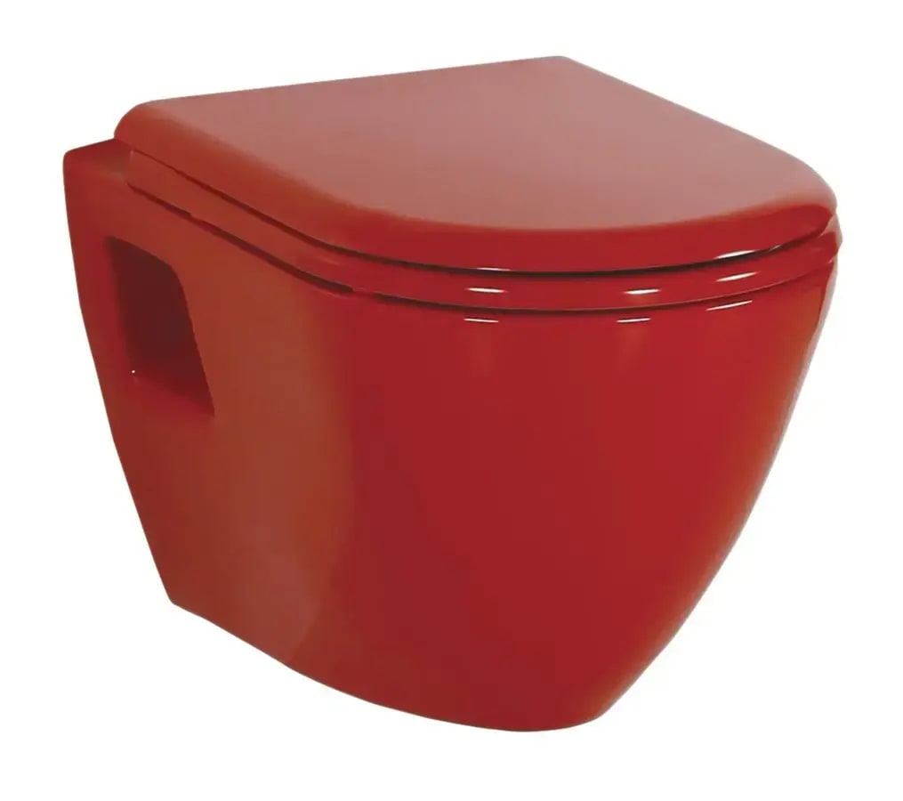 Creavit Amasra Wc-Zitting Rood Softclose Inox Scharnieren 2