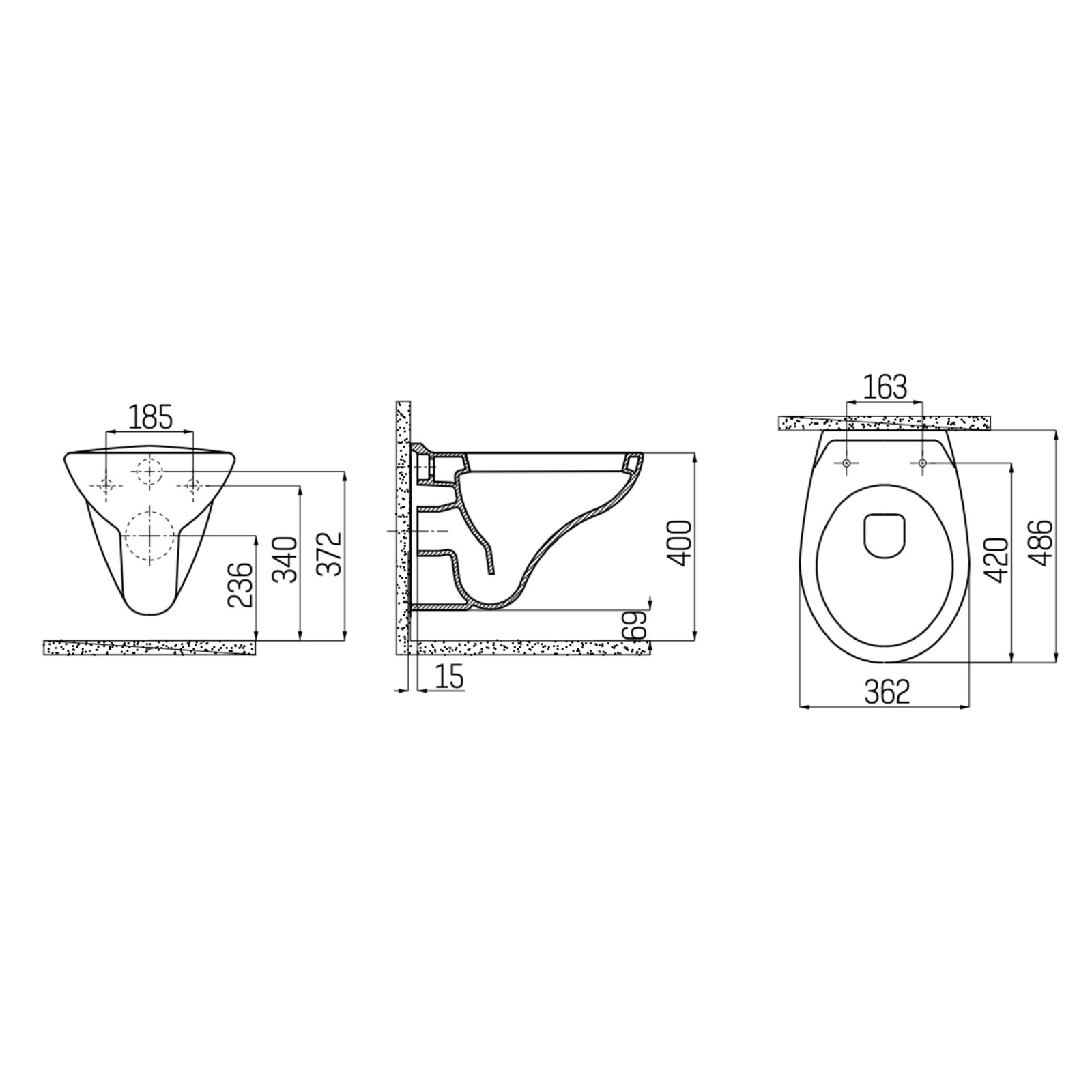 Creavit Ophangwc Tp320 Wit 3