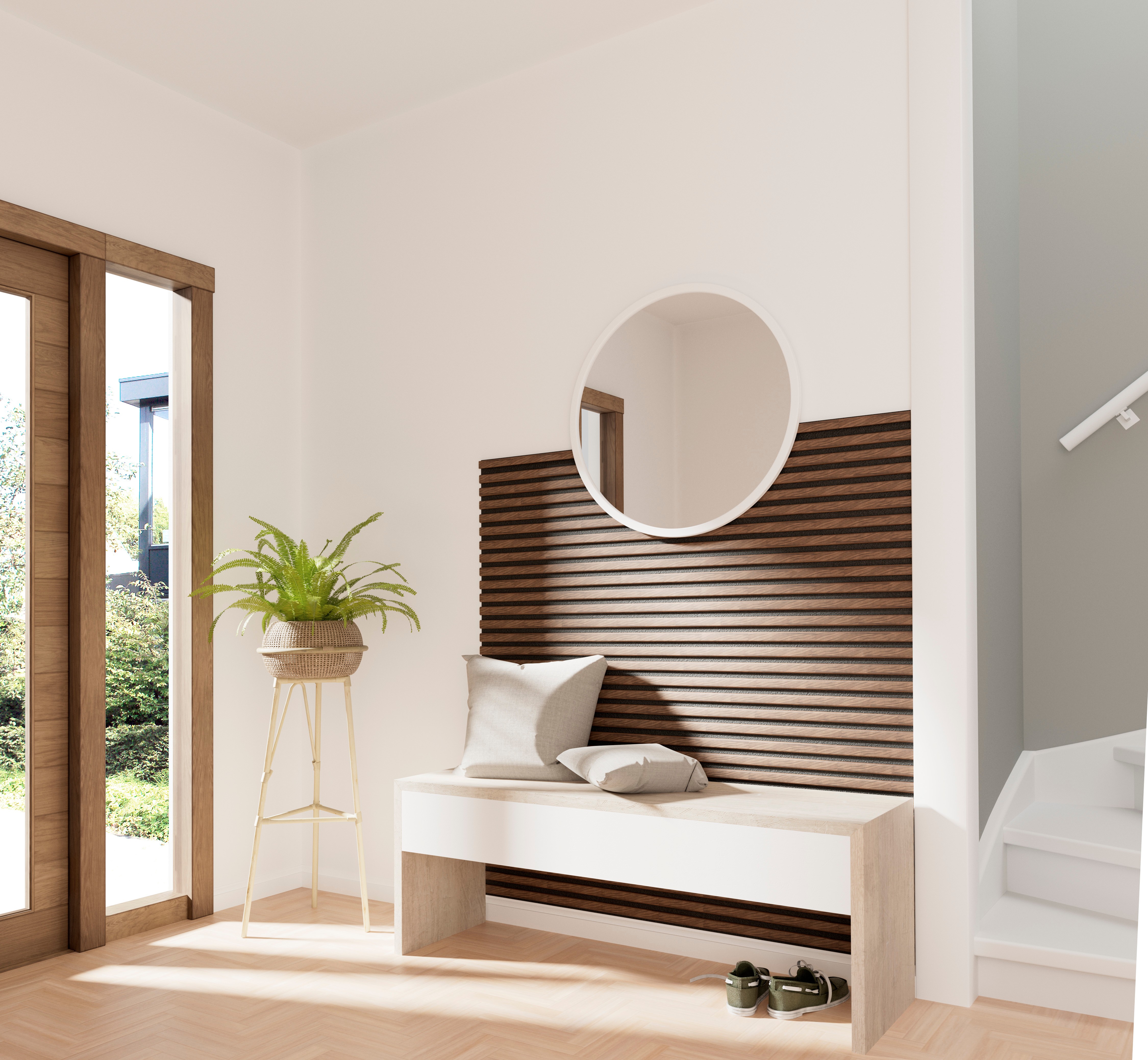 Decowal Acoustic Walnoot 260x30cm 2stuk 2