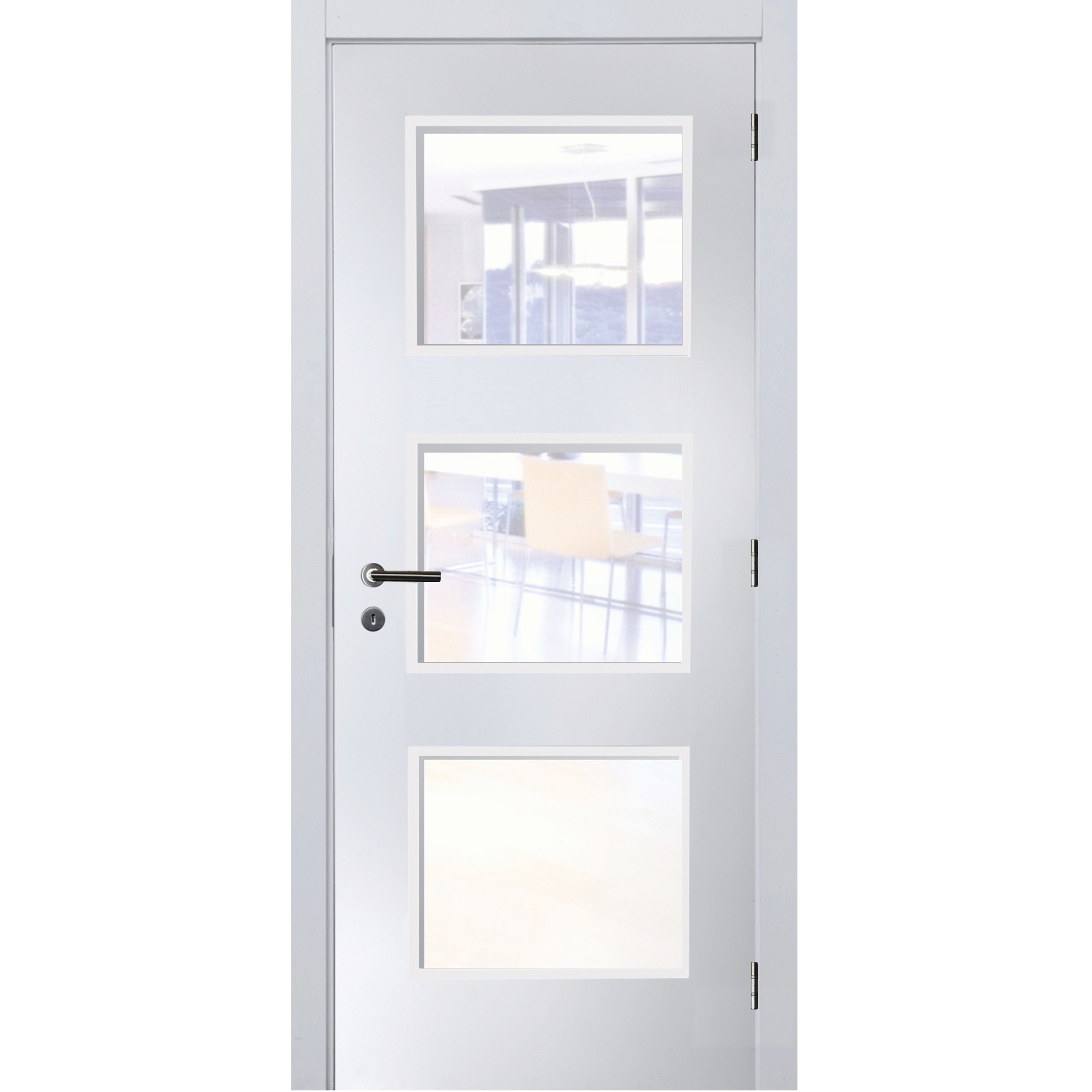 Binnendeurblad Spirit M25 Wit Glas 201,5×83 cm