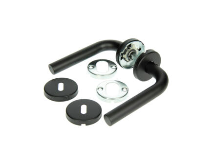 Deurkrukset Enia Black + Rozetten Bb 50 mm 3