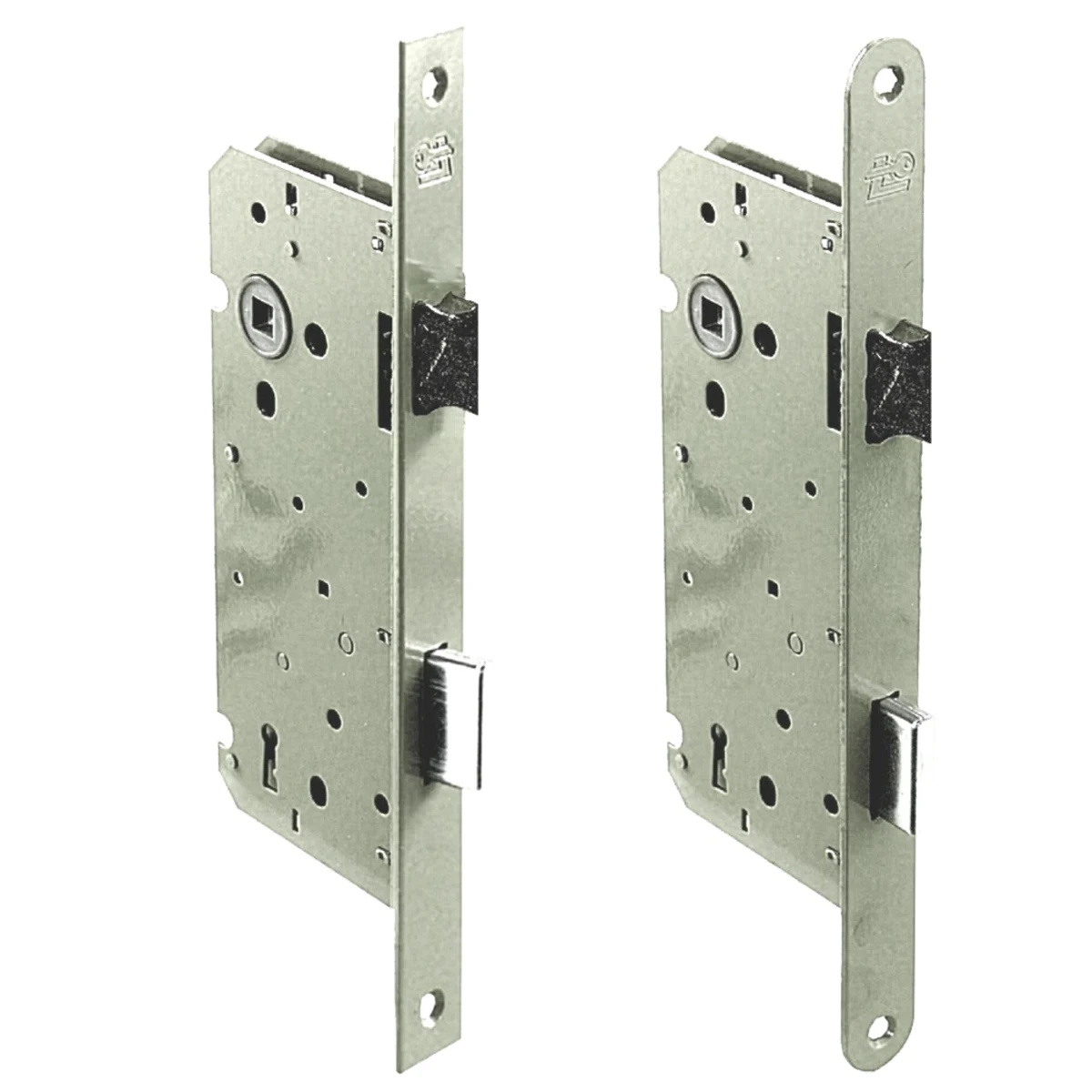 Deurslot,keerbaar, Rond, Zwart 50x110 mm