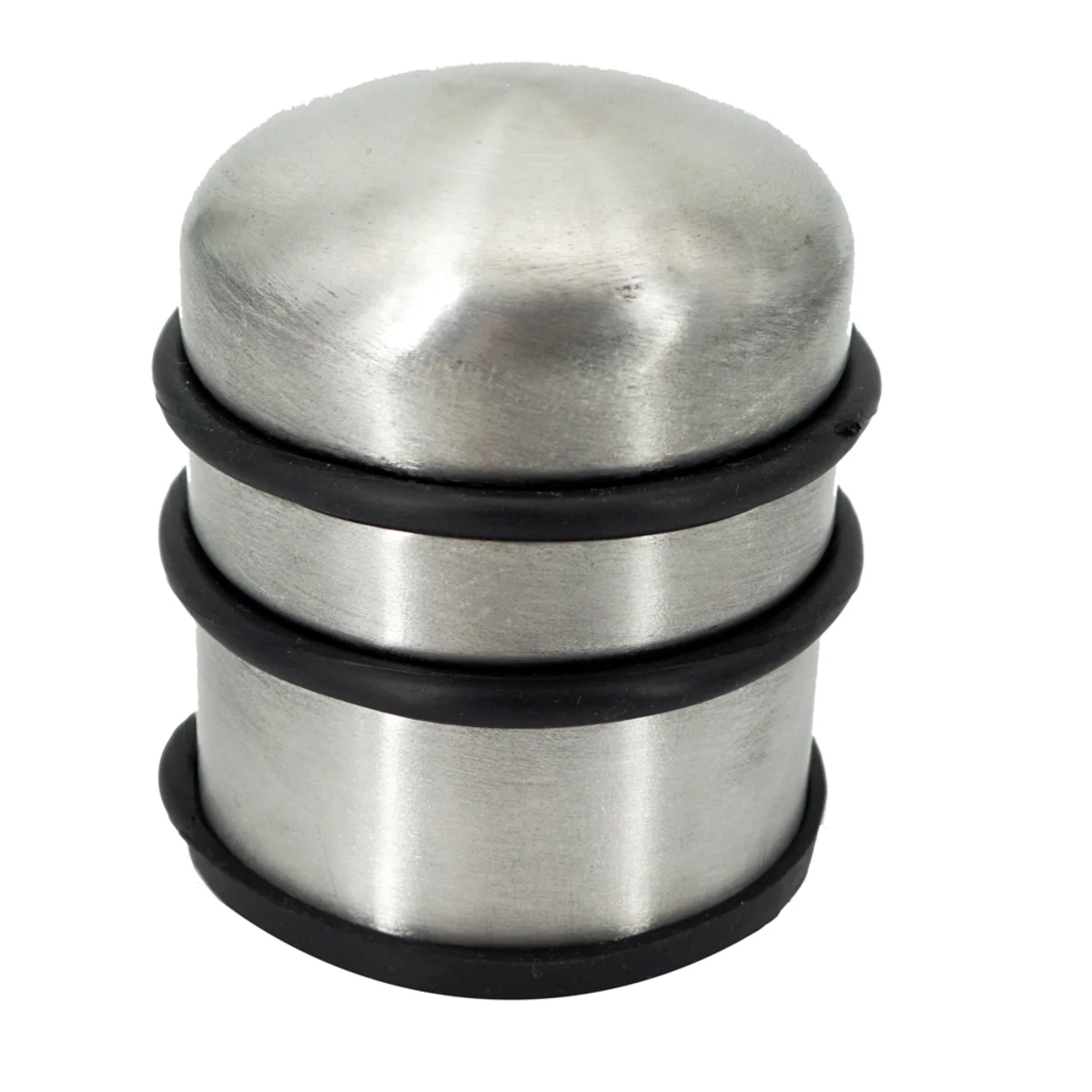Deurstop,cilindr., Vloer,zwart 72 X 82 mm