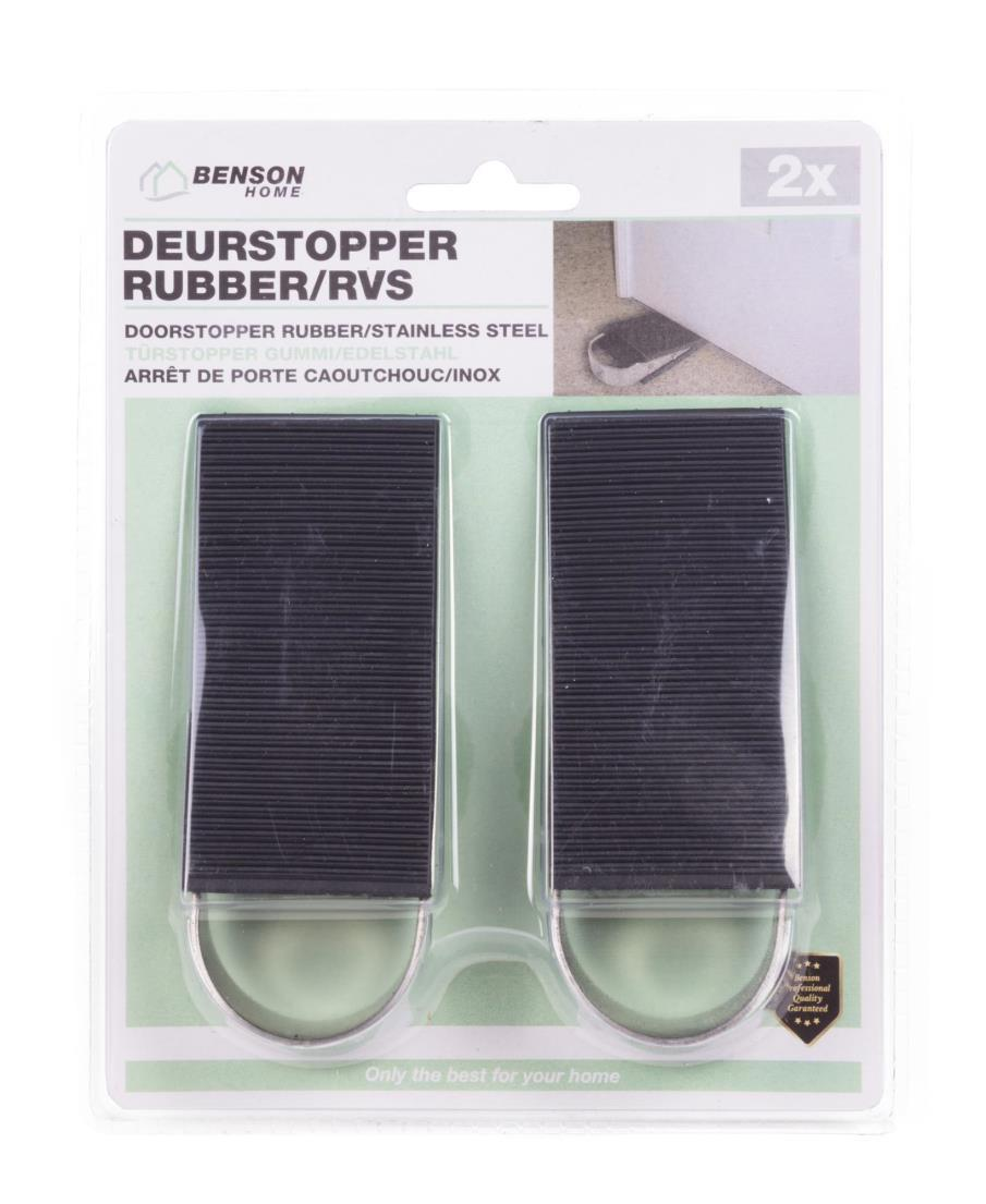 Deurstopper Rvs/rubber 2dlg 3