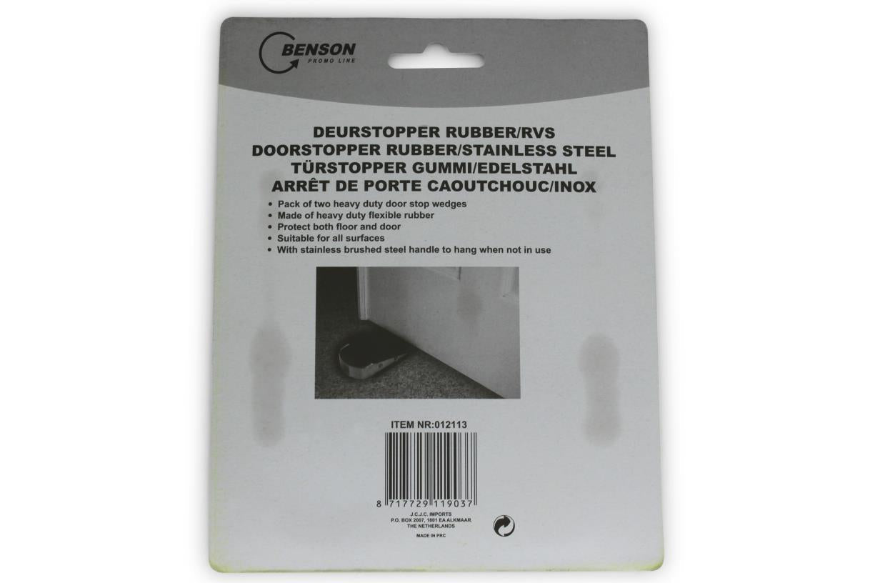 Deurstopper Rvs/rubber 2dlg 4