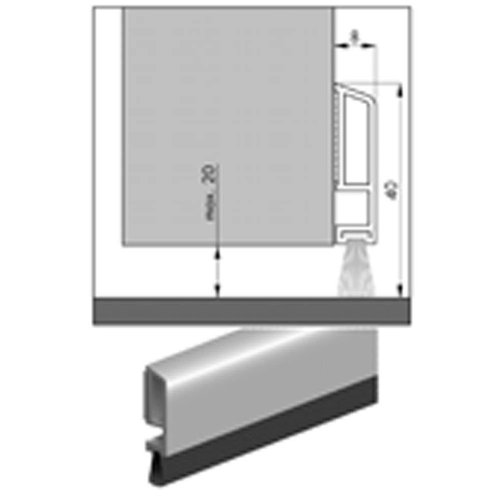 Dorpelprofiel, Bruin 110602062 40x8 X 1000 mm