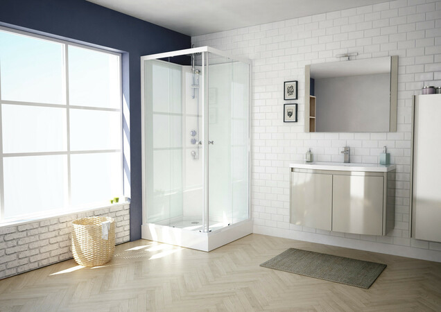 Go By van Marcke Khone Iv Douchecabine 900x900x2220mm Hoekinstap Schuifdeuren 2