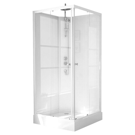 Go By van Marcke Khone Iv Douchecabine 900x900x2220mm Hoekinstap Schuifdeuren