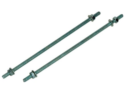 Draadeinde + Sluitring + Moer Verz. 2st M6 X 200 mm 2