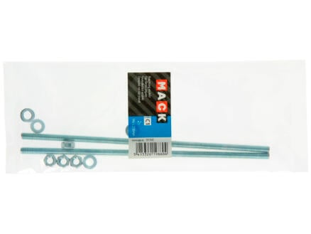 Draadeinde + Sluitring + Moer Verz. 2st M6 X 200 mm 3