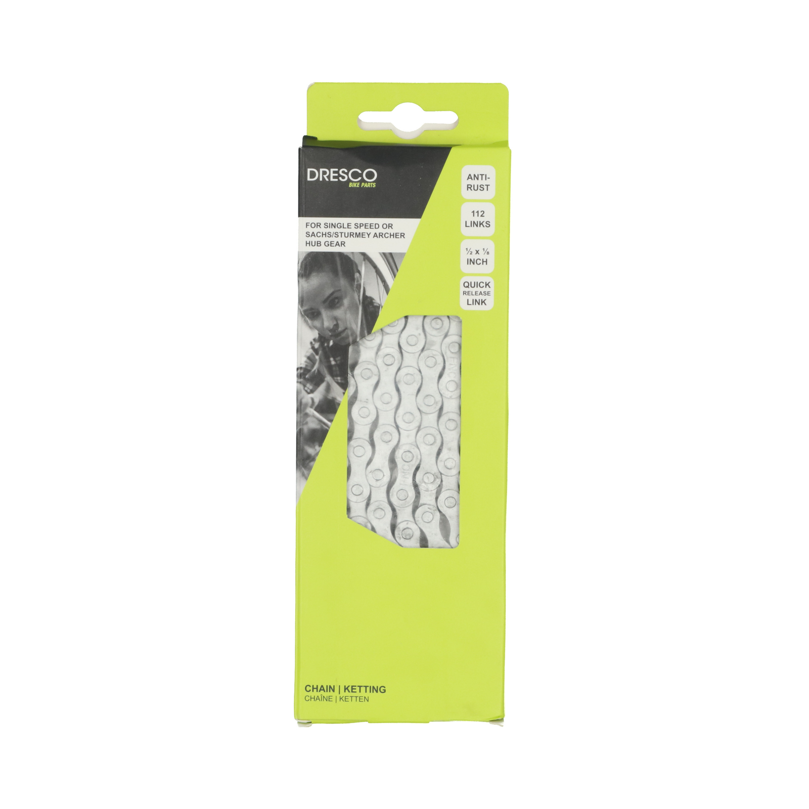 Dresco Fietsketting Anti Roest 1/2x1/8 112schakels