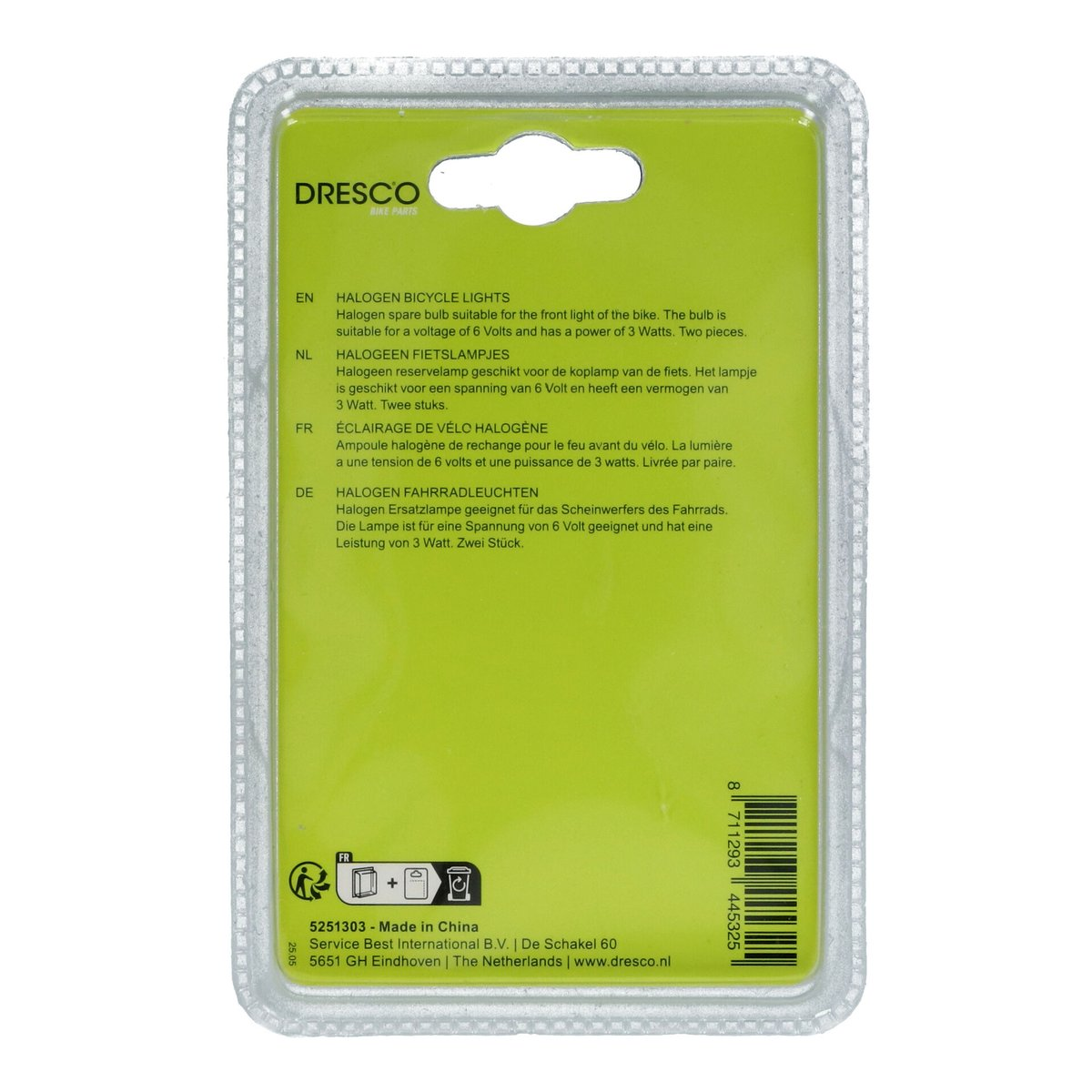 Dresco Halogeen Fietslamp 6v 3w 3