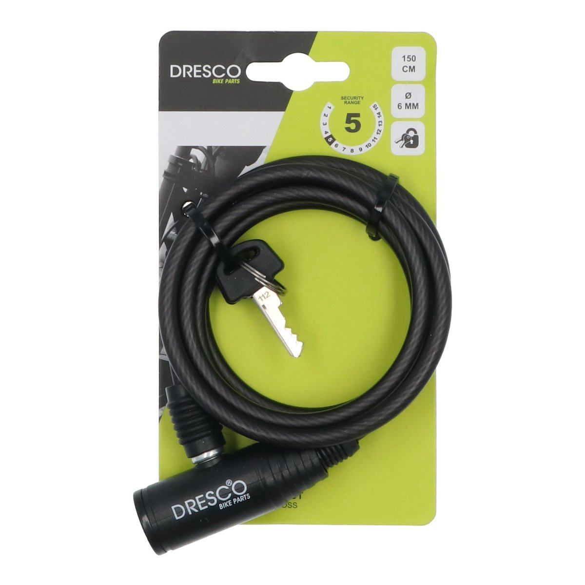 Dresco Spiraalslot 150 cm 6 mm 5