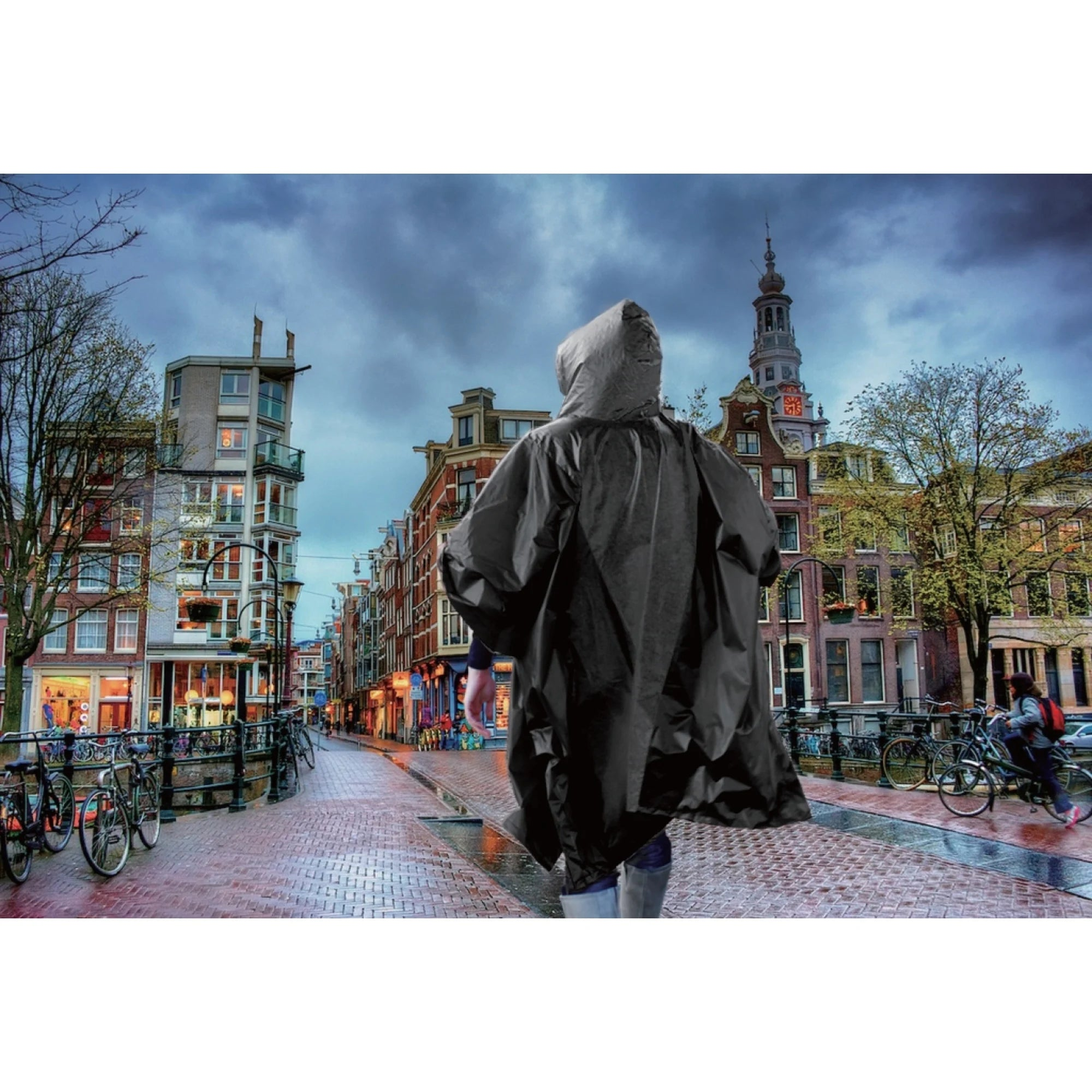 Duurzaam Poncho Zwart 3