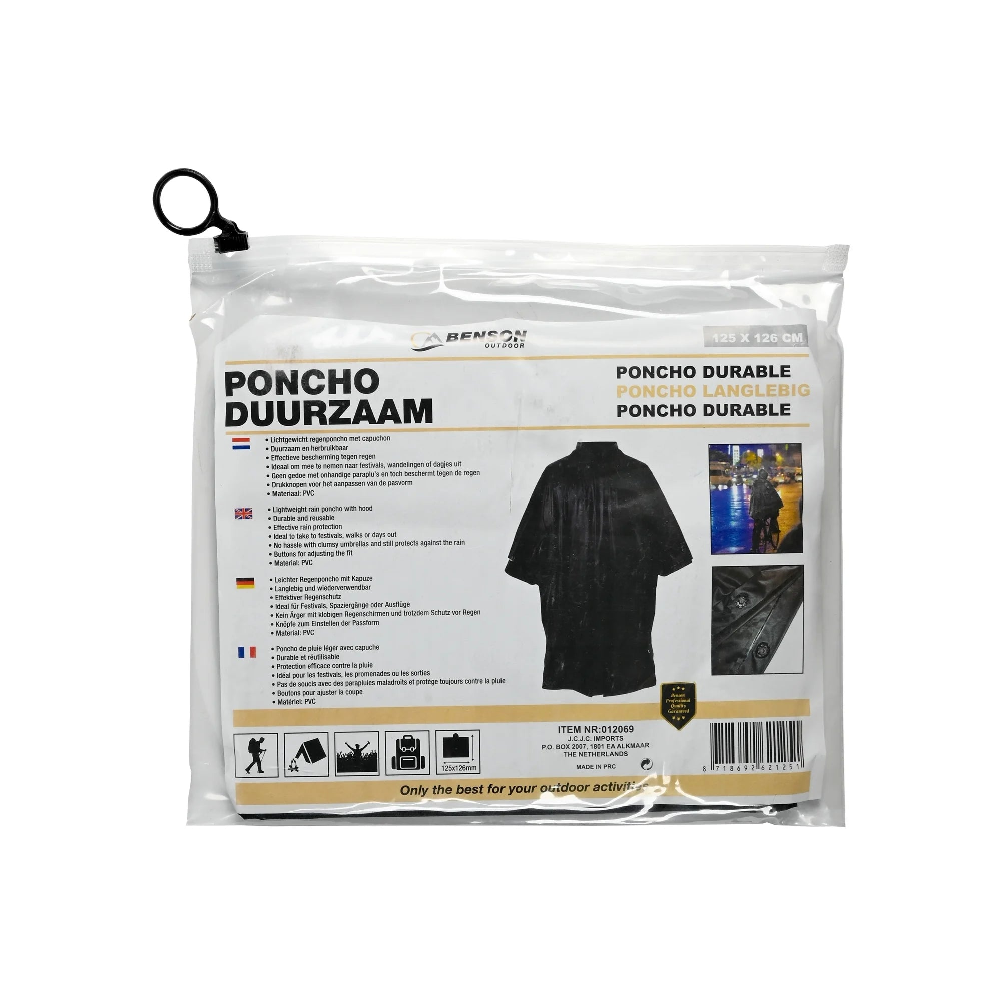 Duurzaam Poncho Zwart 5