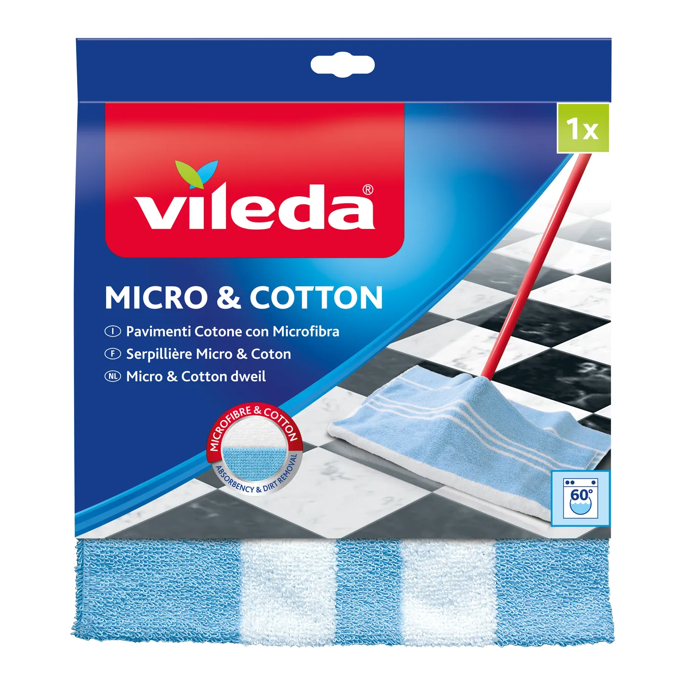 E.r Vileda Micro & Coton Dweil 50x60