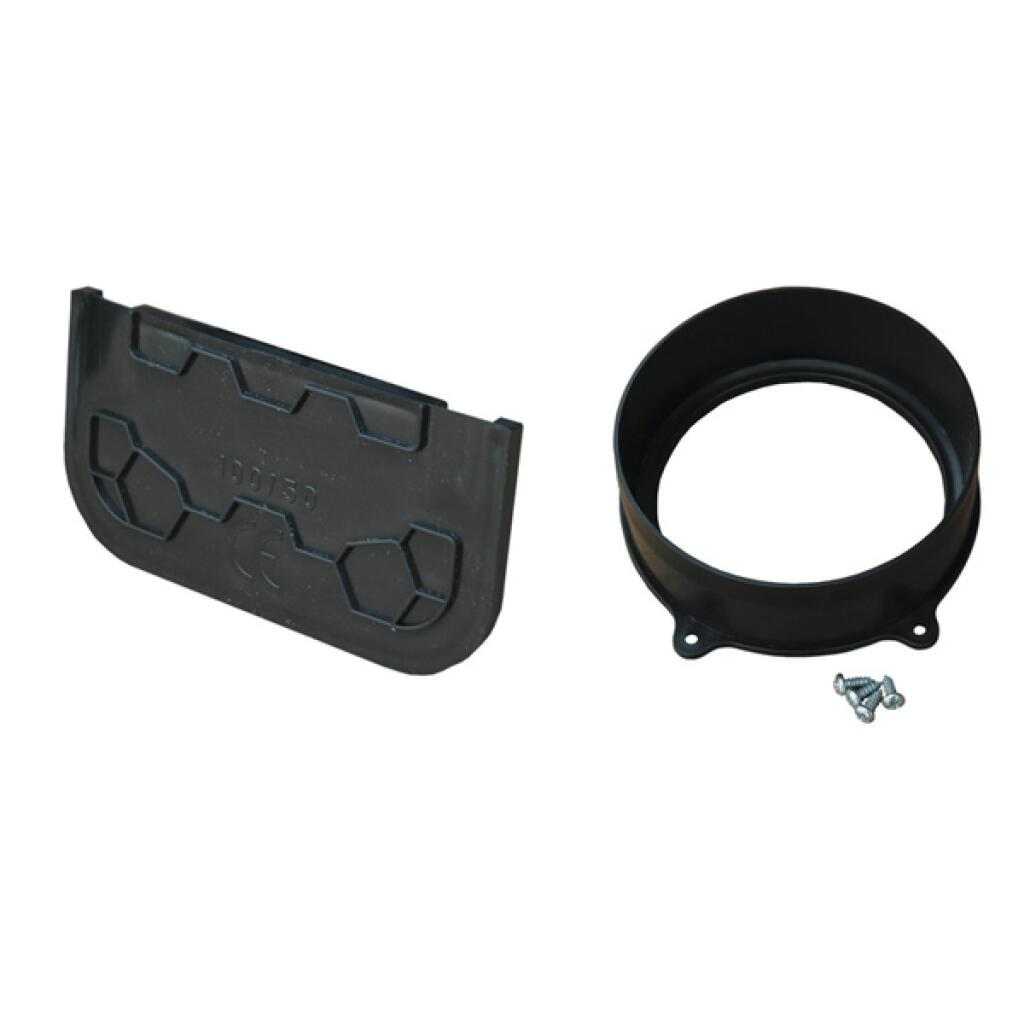 Eindstuk X 2 + Onderuitloop Pe 110 Zwart 50