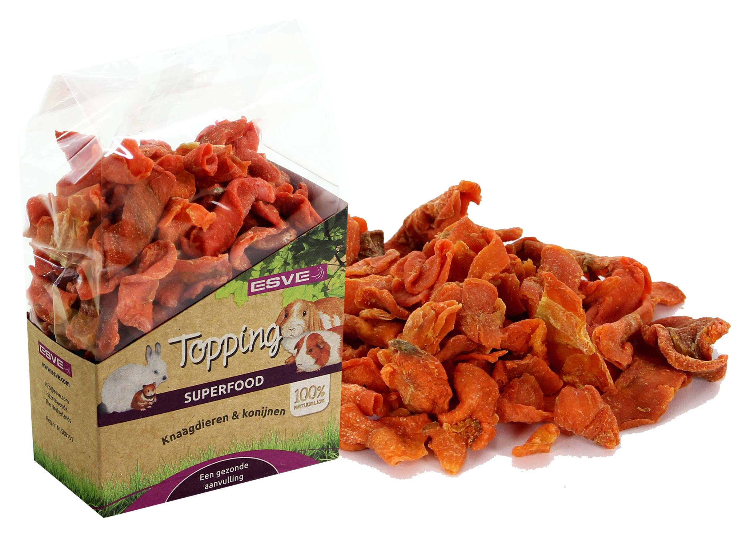 Esve Topping Wortelschijfjes Knaagdier 150 g 2