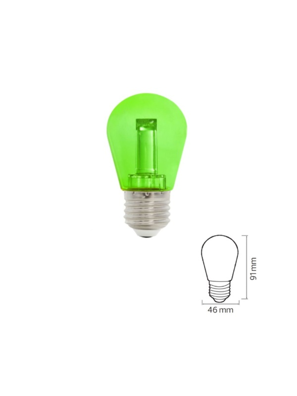 Fantasy/2w Green E27 220-240v Led Col