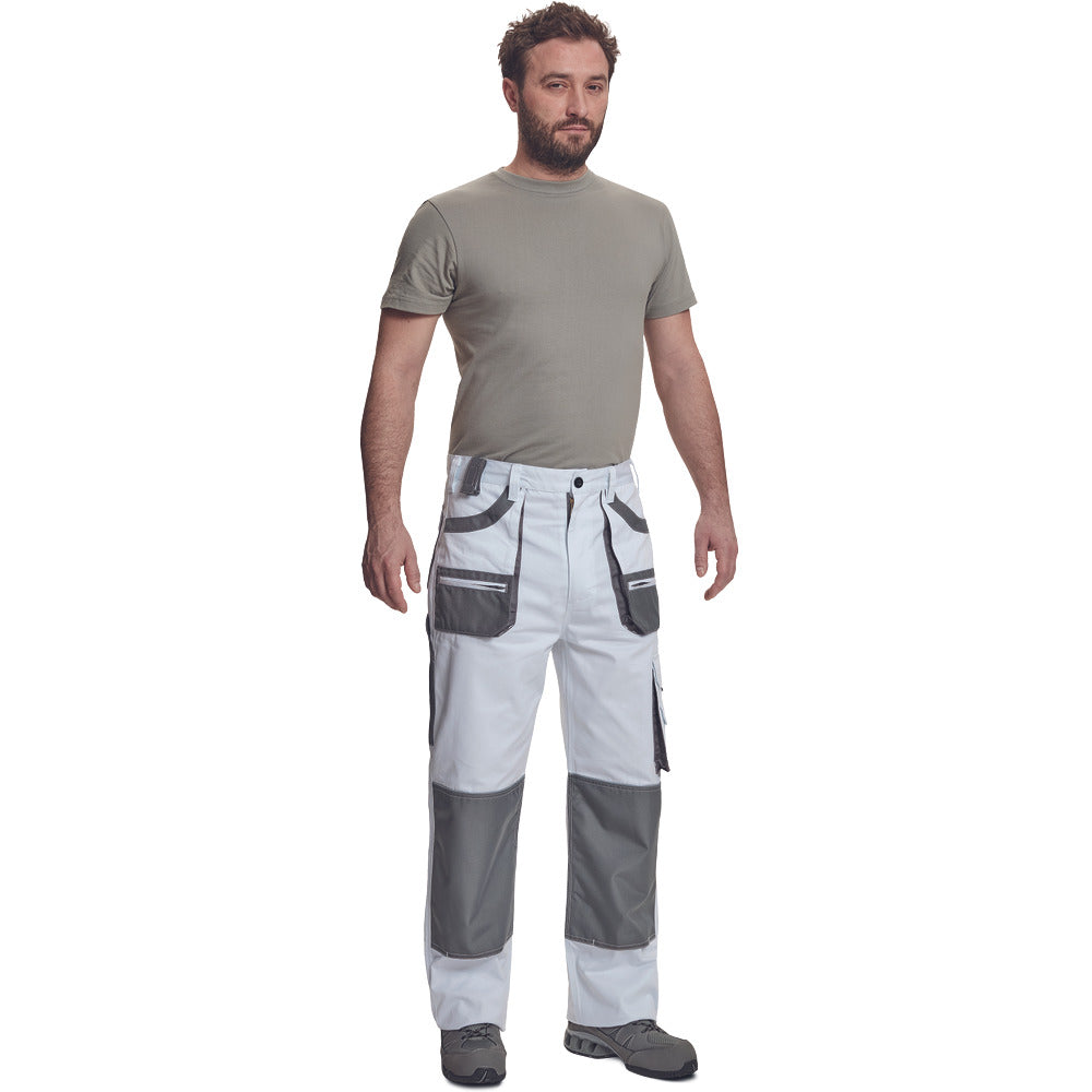 Ff Carl Be-01-003 Werkbroek Wit/grijs 46 2