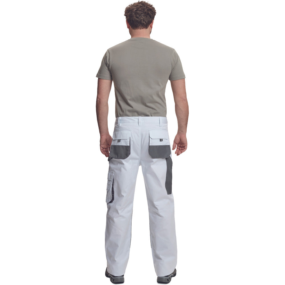 Ff Carl Be-01-003 Werkbroek Wit/grijs 46 3