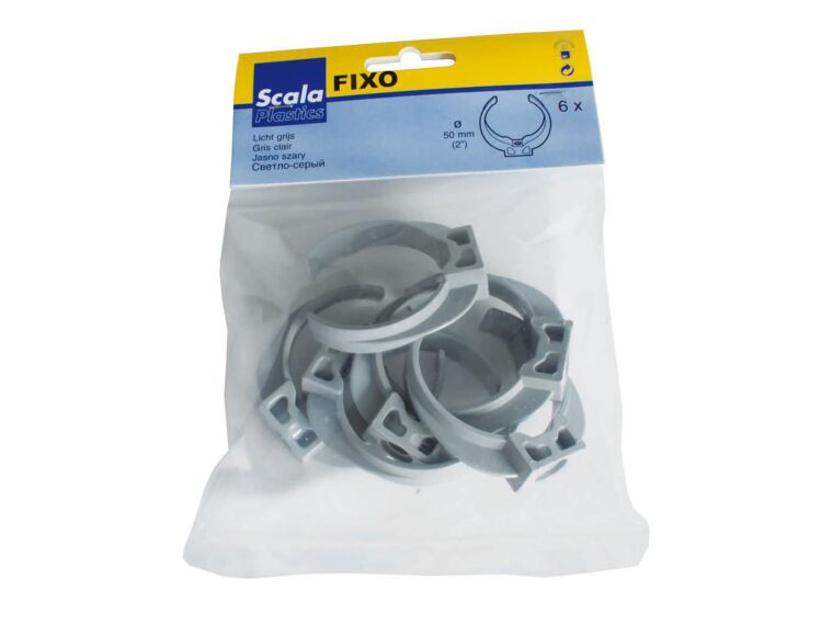 Fixo Pvc Beugel 50 mm Lichtgrijs
