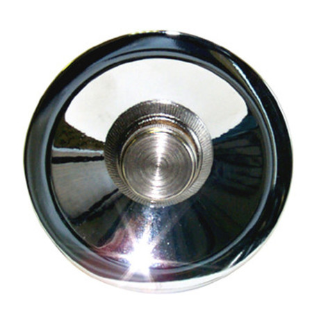 Gevelplaat Rond Chroom 1/2m 100 mm