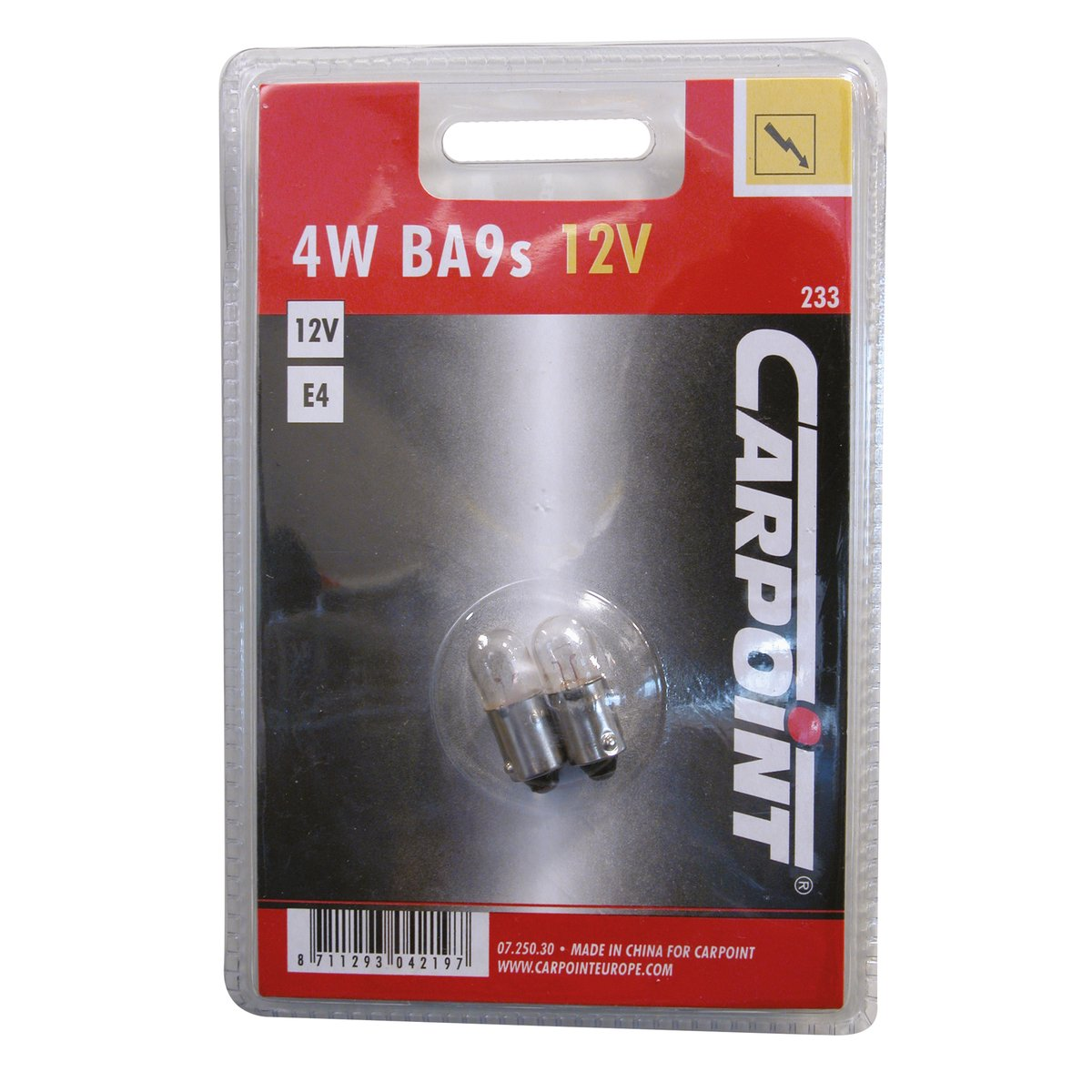 Gloeilamp T4w Ba9s Blister 2st 2