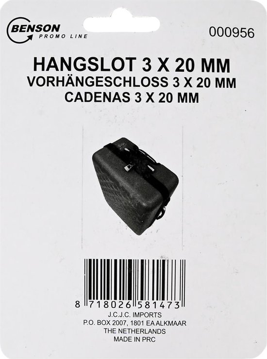 Hangslot 3 X 20 mm 3