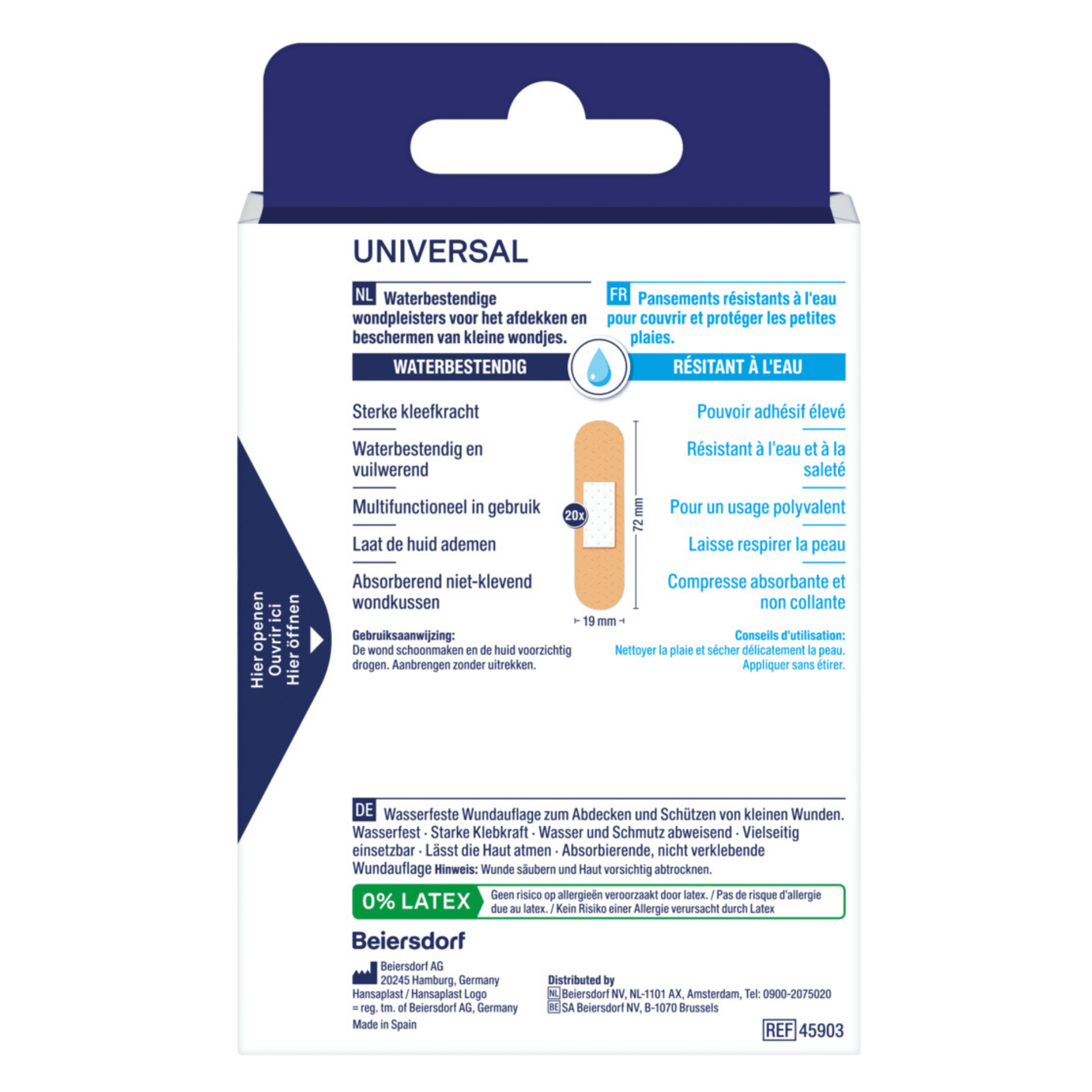 Hansaplast - Pleisters - Universal - 19x72mm - 20 Stuks 3