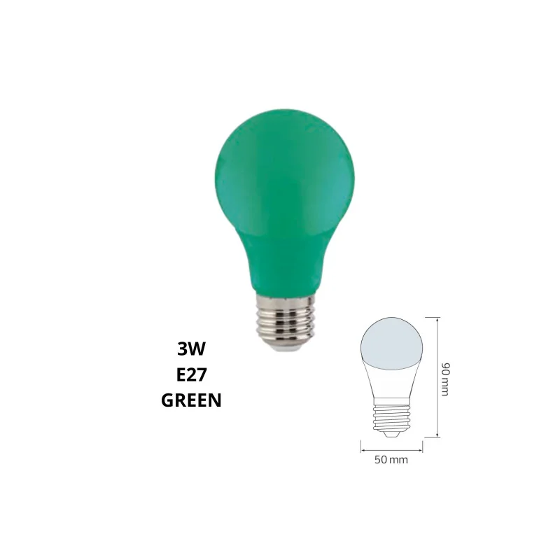 Horoz Led E27 Groen 3w