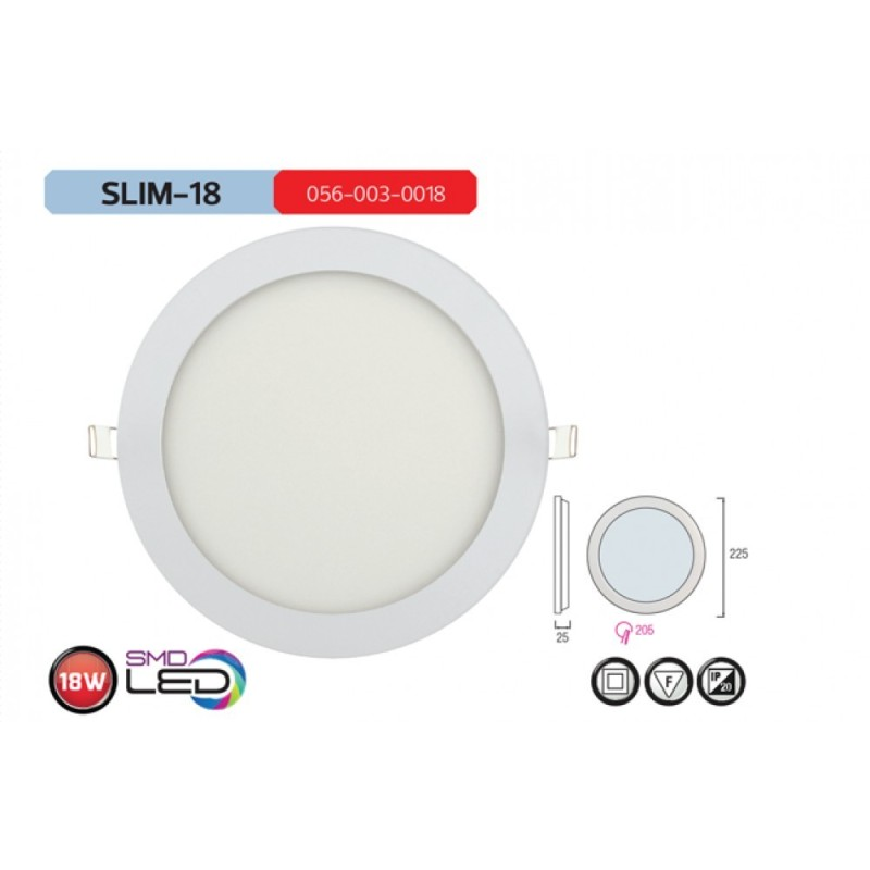 Horoz Led Inbouwspot 18w 6400k 2st!!!