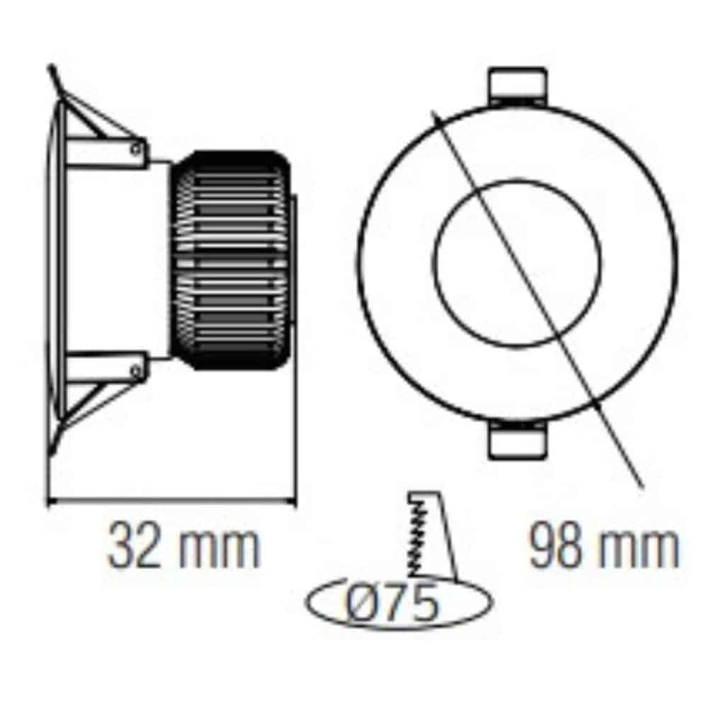 Horoz Led Inbouwspot 8w 6400k Alexa-8 3
