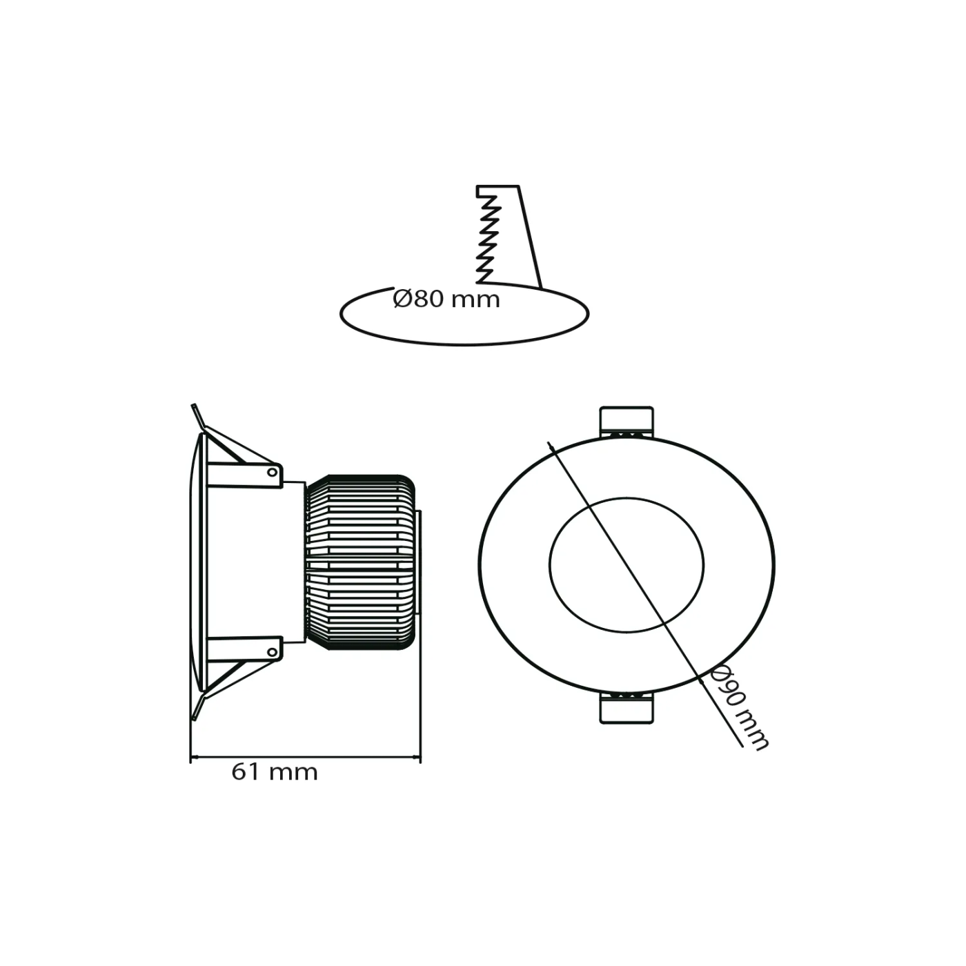 Horoz Led Inbouwspot Rond 6w 4200k 2